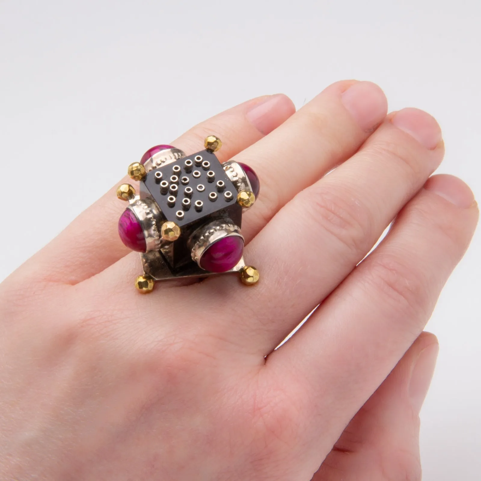 Handcrafted Horia Caltea Arlechino Sterling Silver Ring