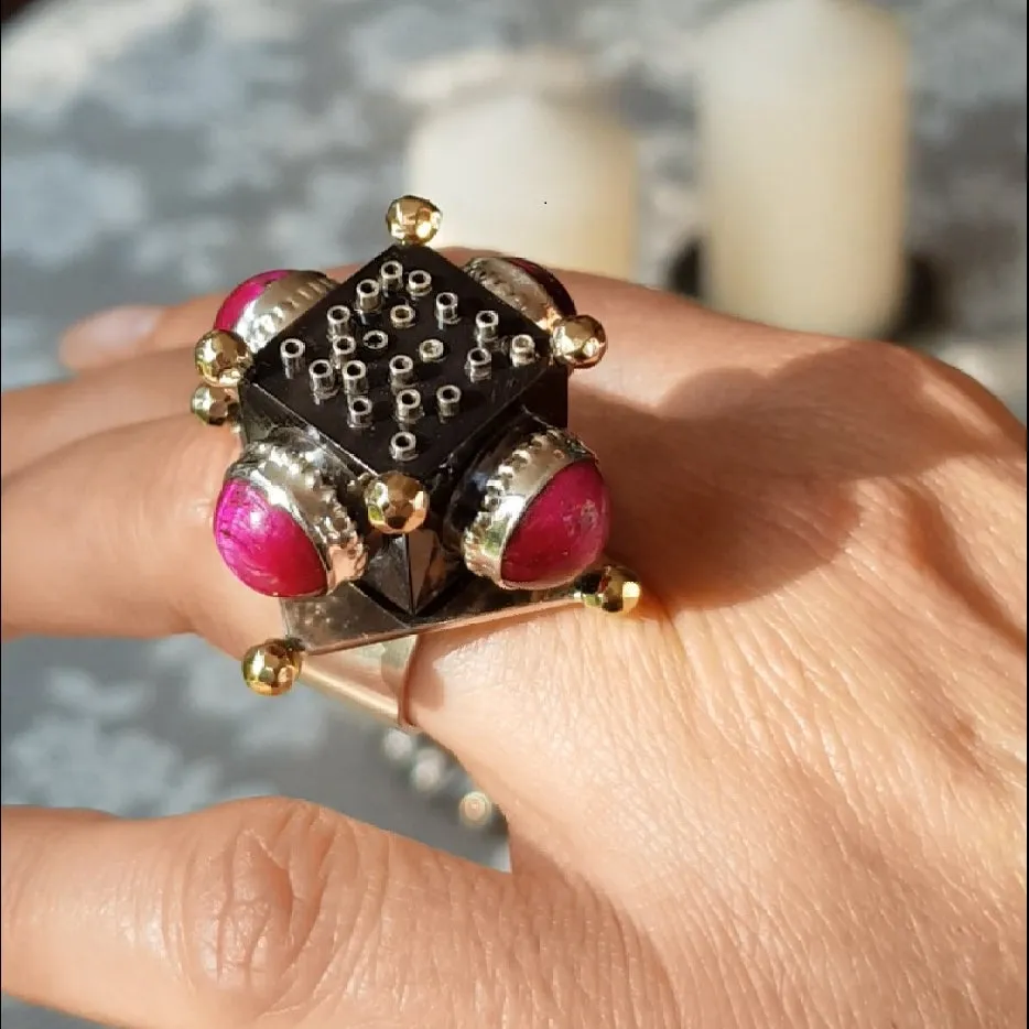 Handcrafted Horia Caltea Arlechino Sterling Silver Ring
