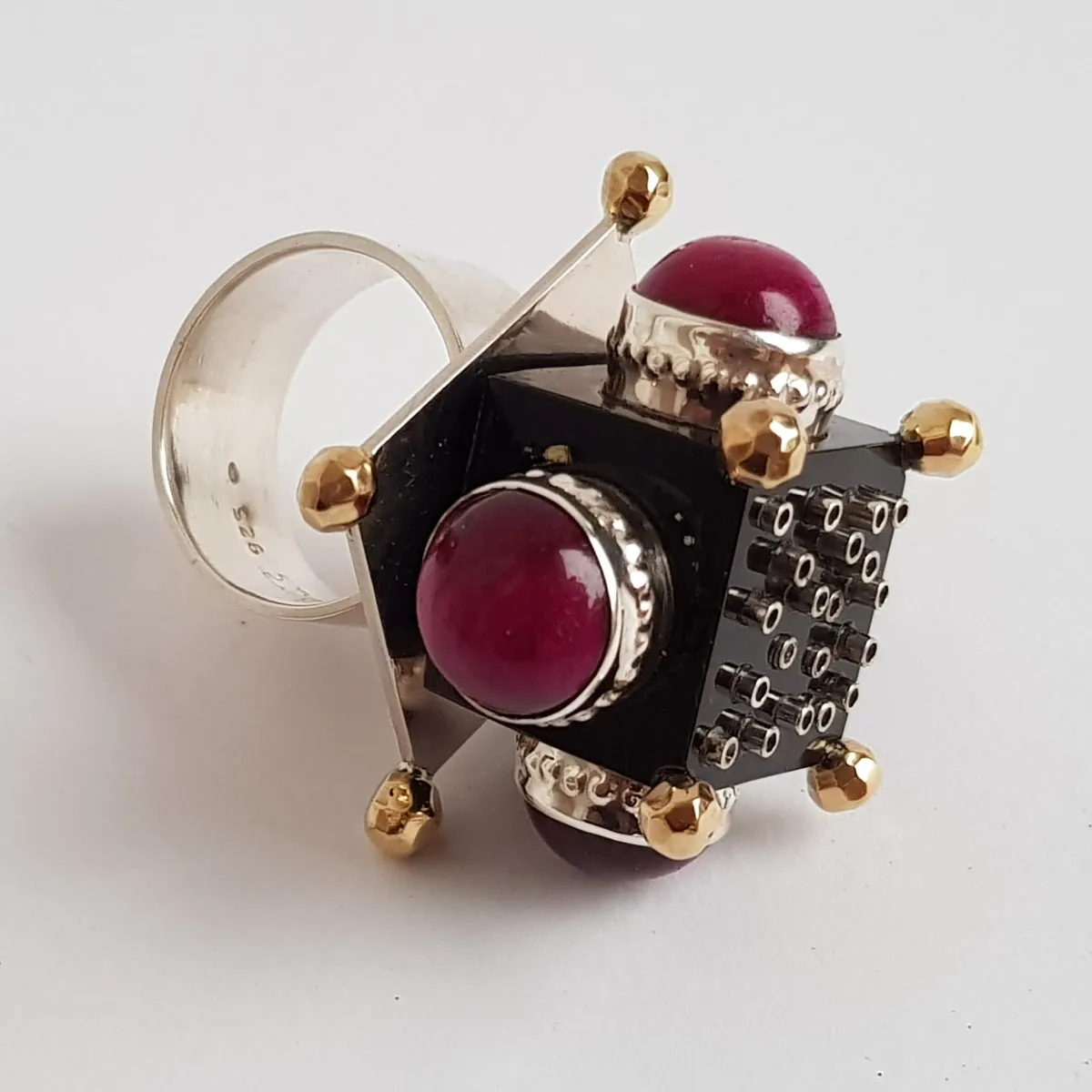 Handcrafted Horia Caltea Arlechino Sterling Silver Ring