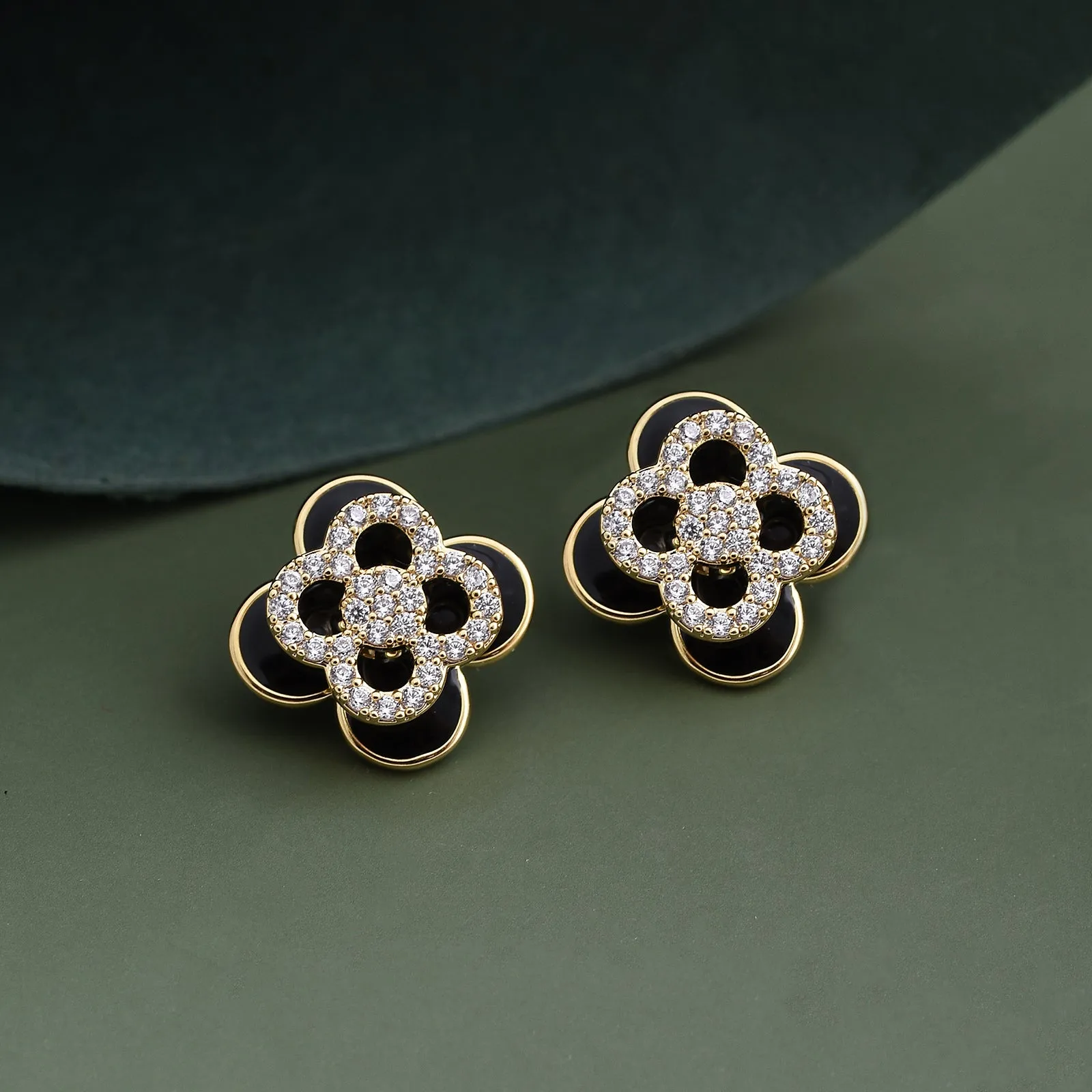 Isla Designer American Diamond Stud Earrings