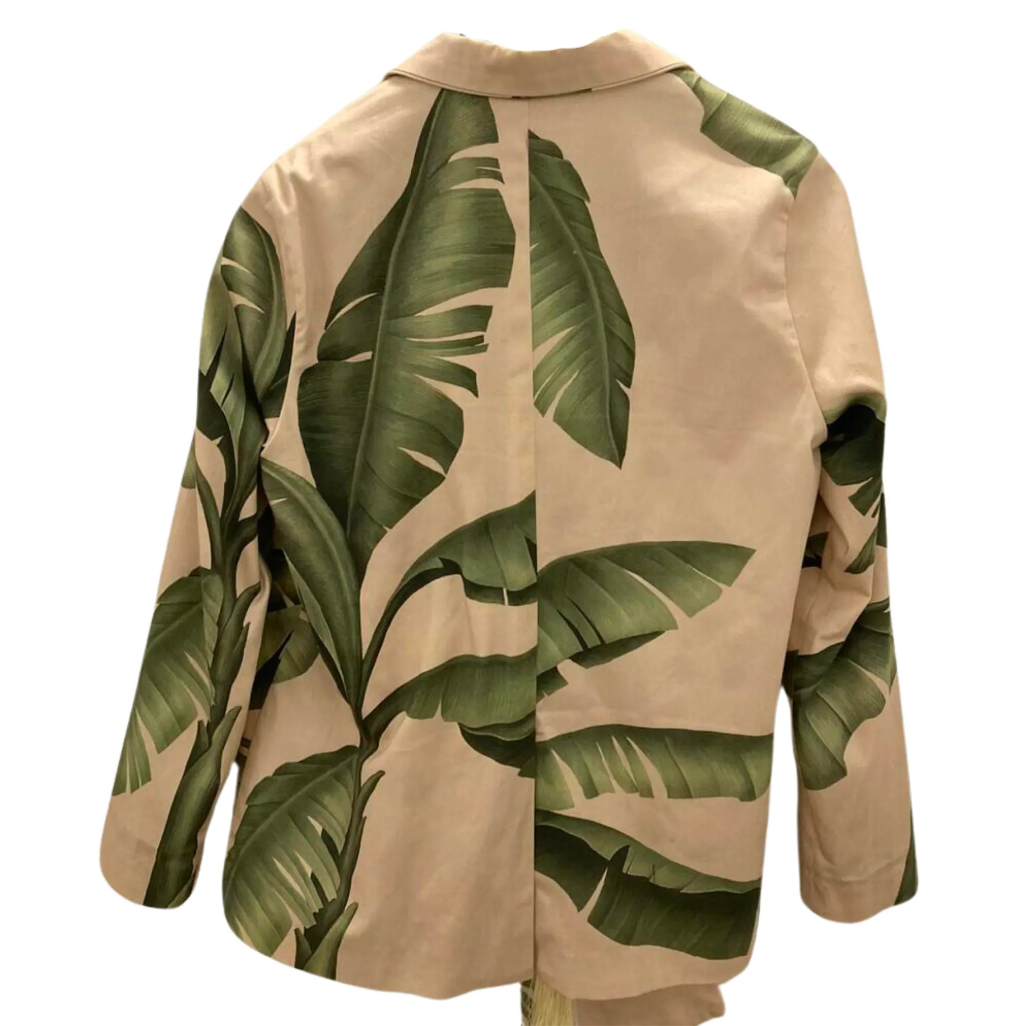 Ivory Seriously Tropical Printed Cotton-Sateen Blazer (Pre-loved)