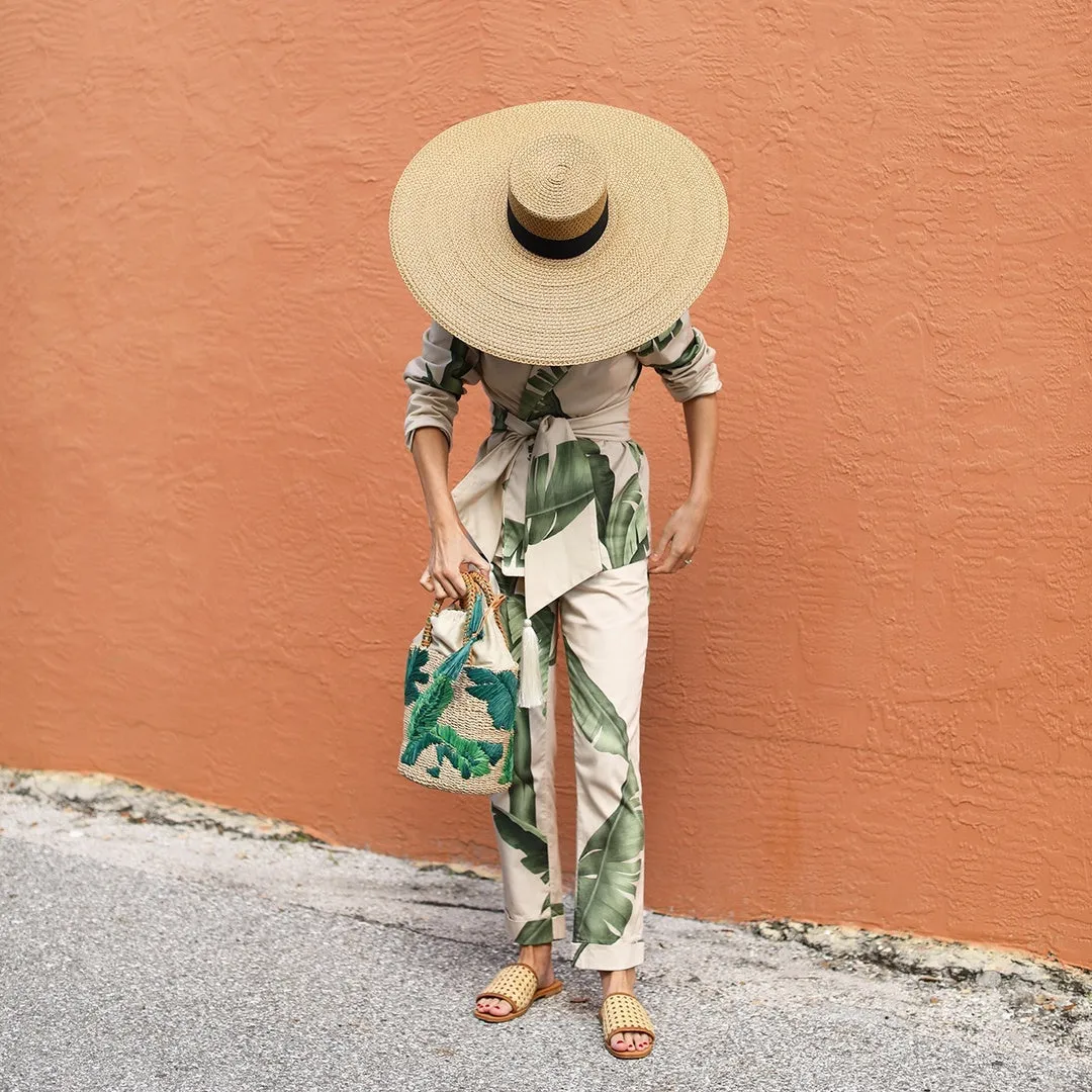 Ivory Seriously Tropical Printed Cotton-Sateen Blazer (Pre-loved)