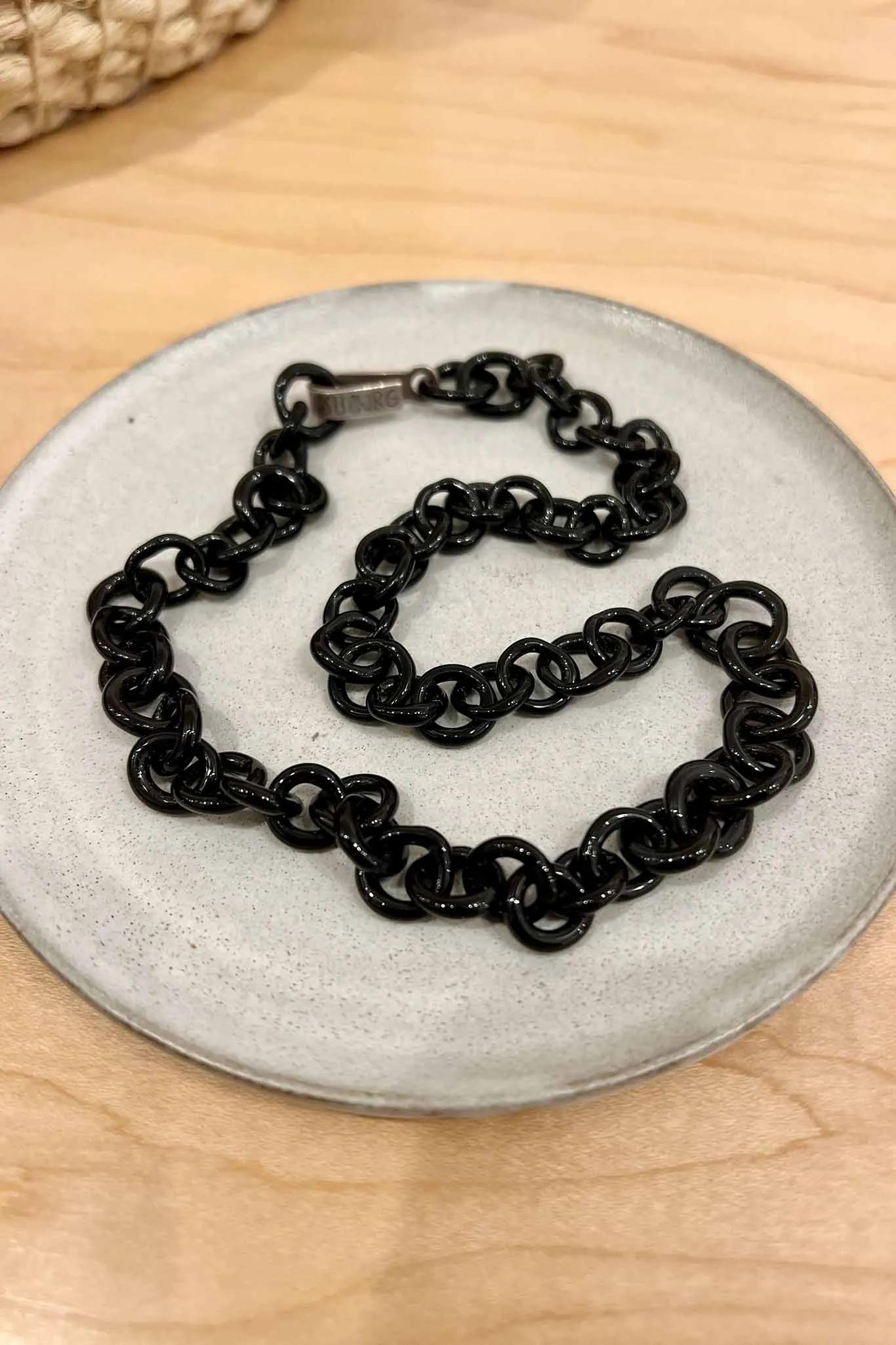 Jane D'Arensbourg Tiny Chain Necklace - Black