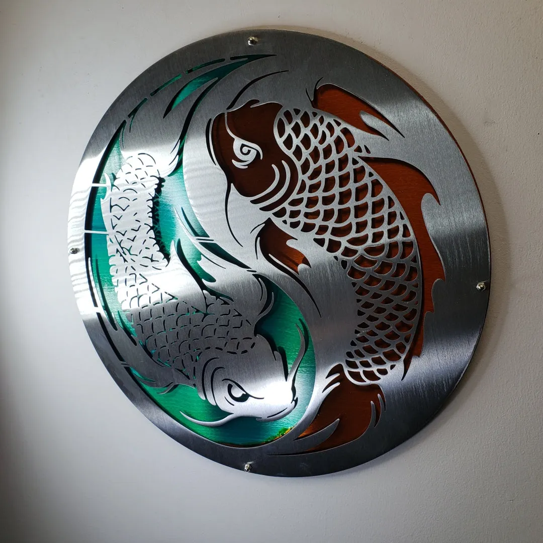 Koi Fish Ying Yang / Double Layered