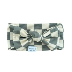 Light Green Checkered Bamboo Head Wrap