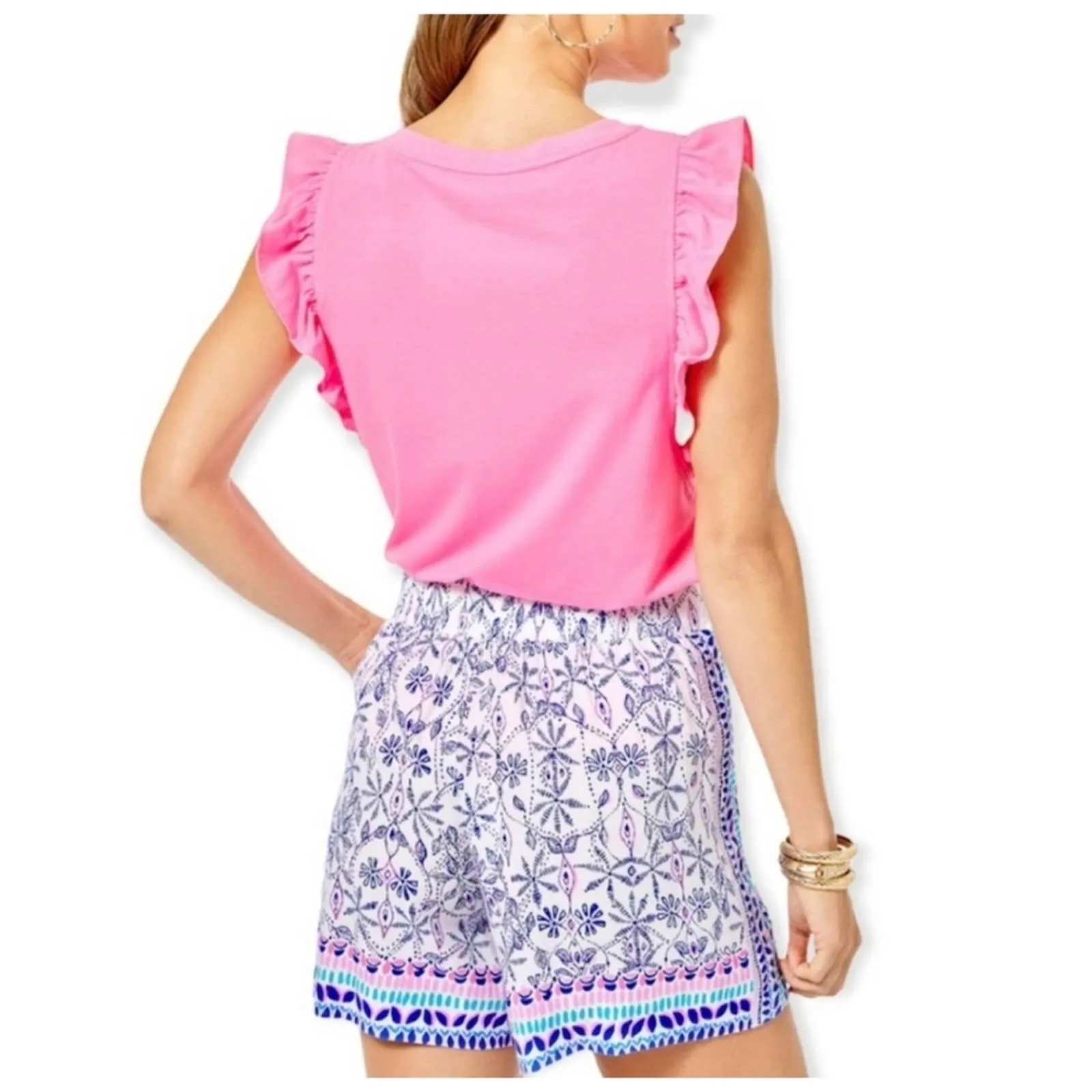 Lilly Pulitzer Neilah Shorts Resort White Time to Shine Engineered SM