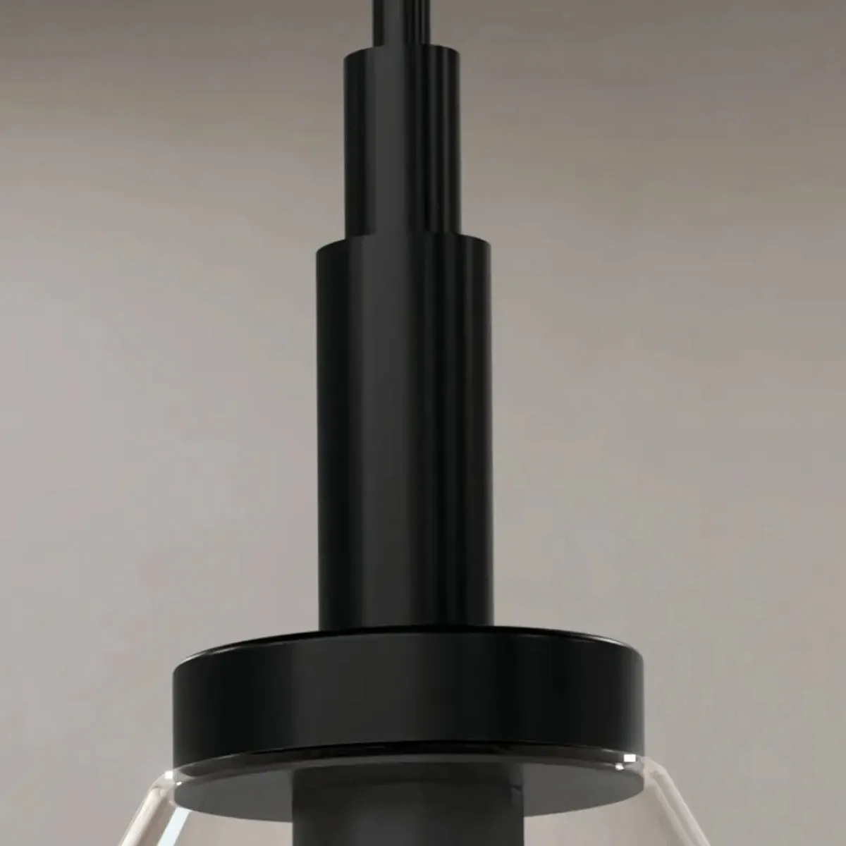 Madden 15" 1-Light Mini Pendant Light with Clear Glass, Black Finish