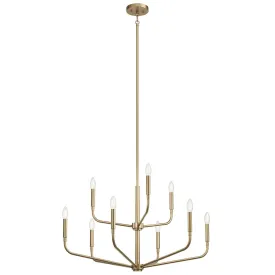 Madden 32" 9-Light Chandelier, Champagne Bronze Finish