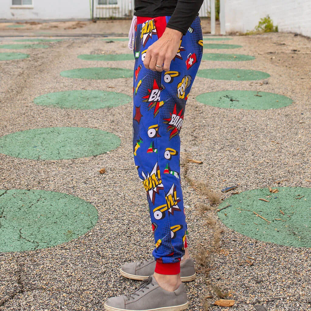 Medical Superheroes Fuzzy Fleece Joggers - Adult