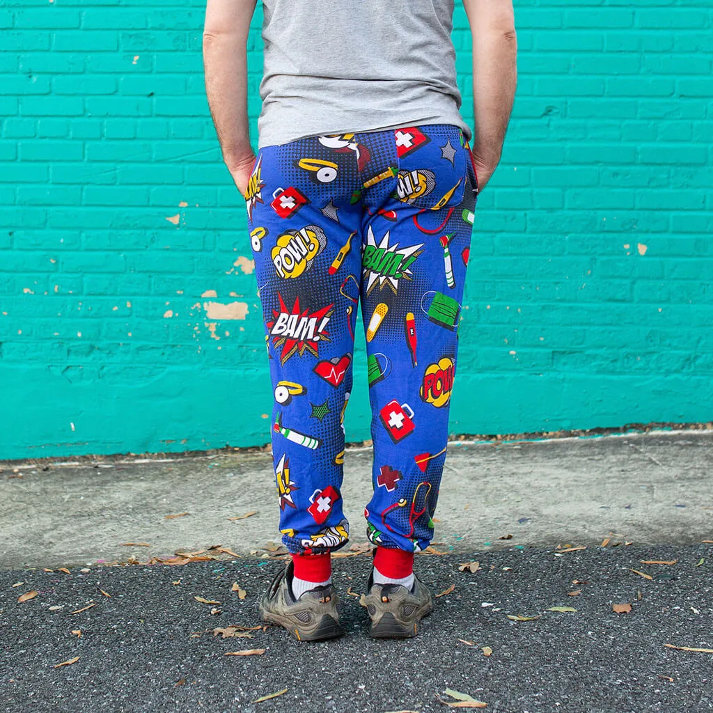 Medical Superheroes Fuzzy Fleece Joggers - Adult