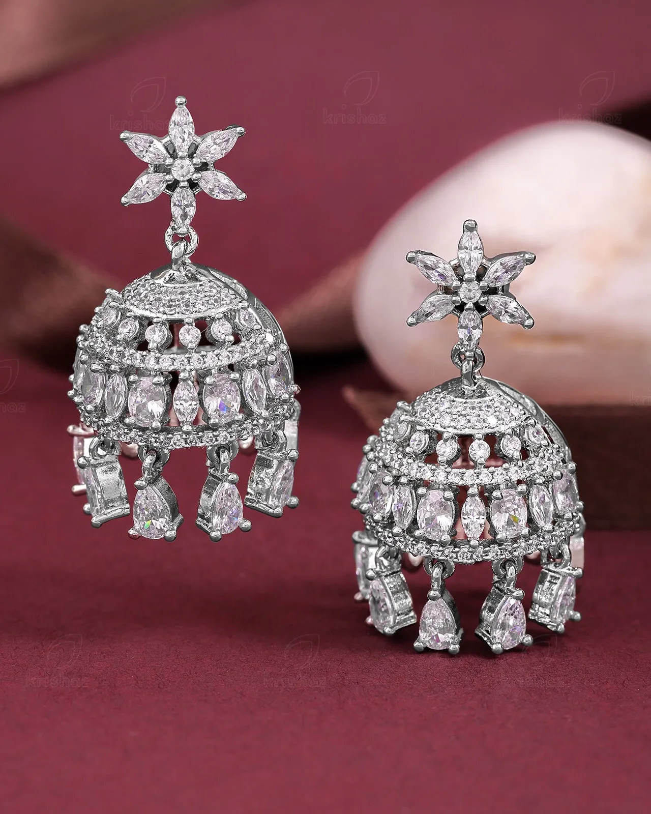 Minnie Cz Jhumki Earrings - CZE