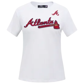 MLB ATLANTA BRAVES CLASSIC WOMEN'S SJ SLIM FIT TEE (WHITE)