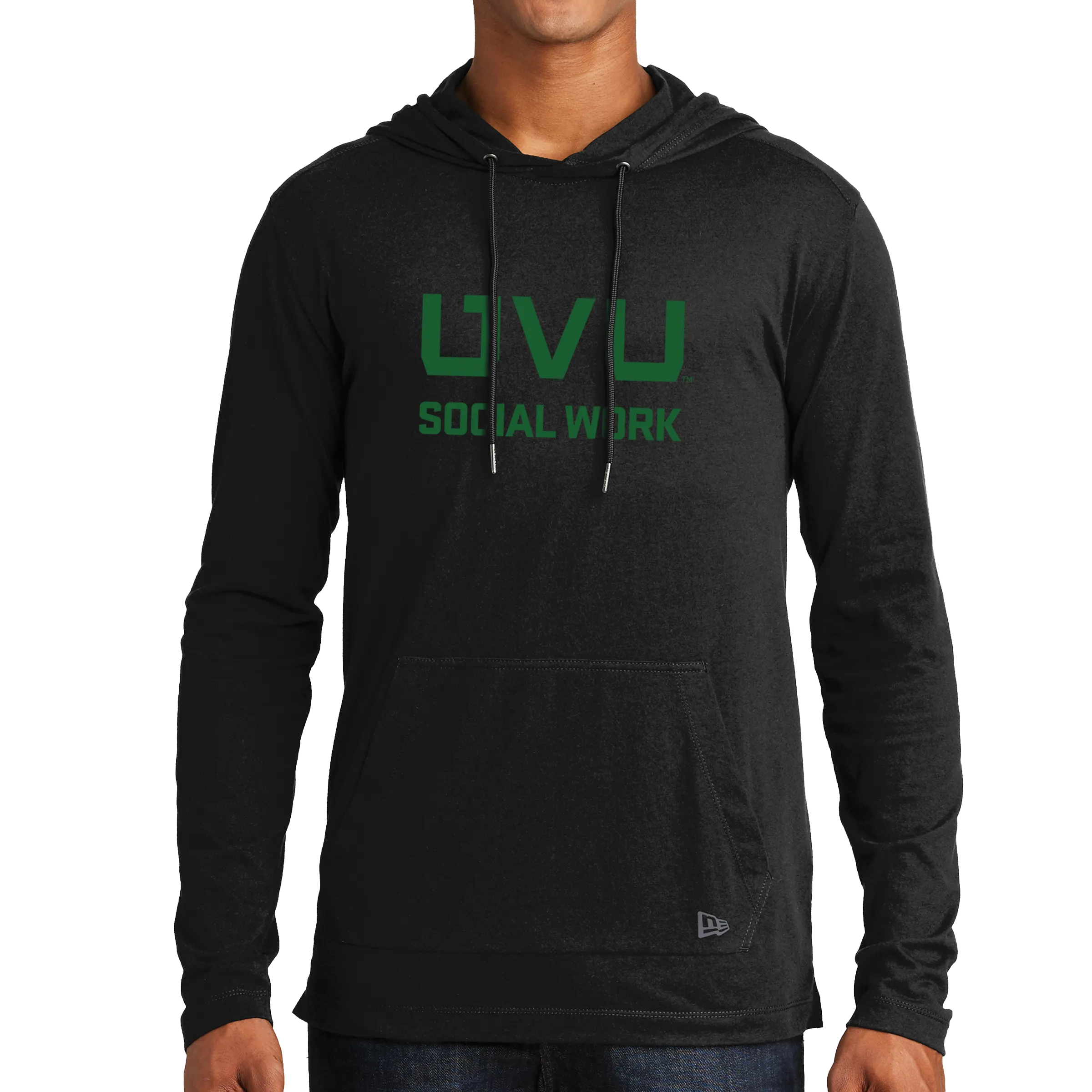 New Era Tri-Blend Performance Pullover Hoodie Tee- UVU Social Work