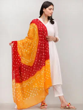 Noor Fadia - Self Emboss Work ALine Kurta Pant Set With Bandhini Dupatta - KS39AXXD10