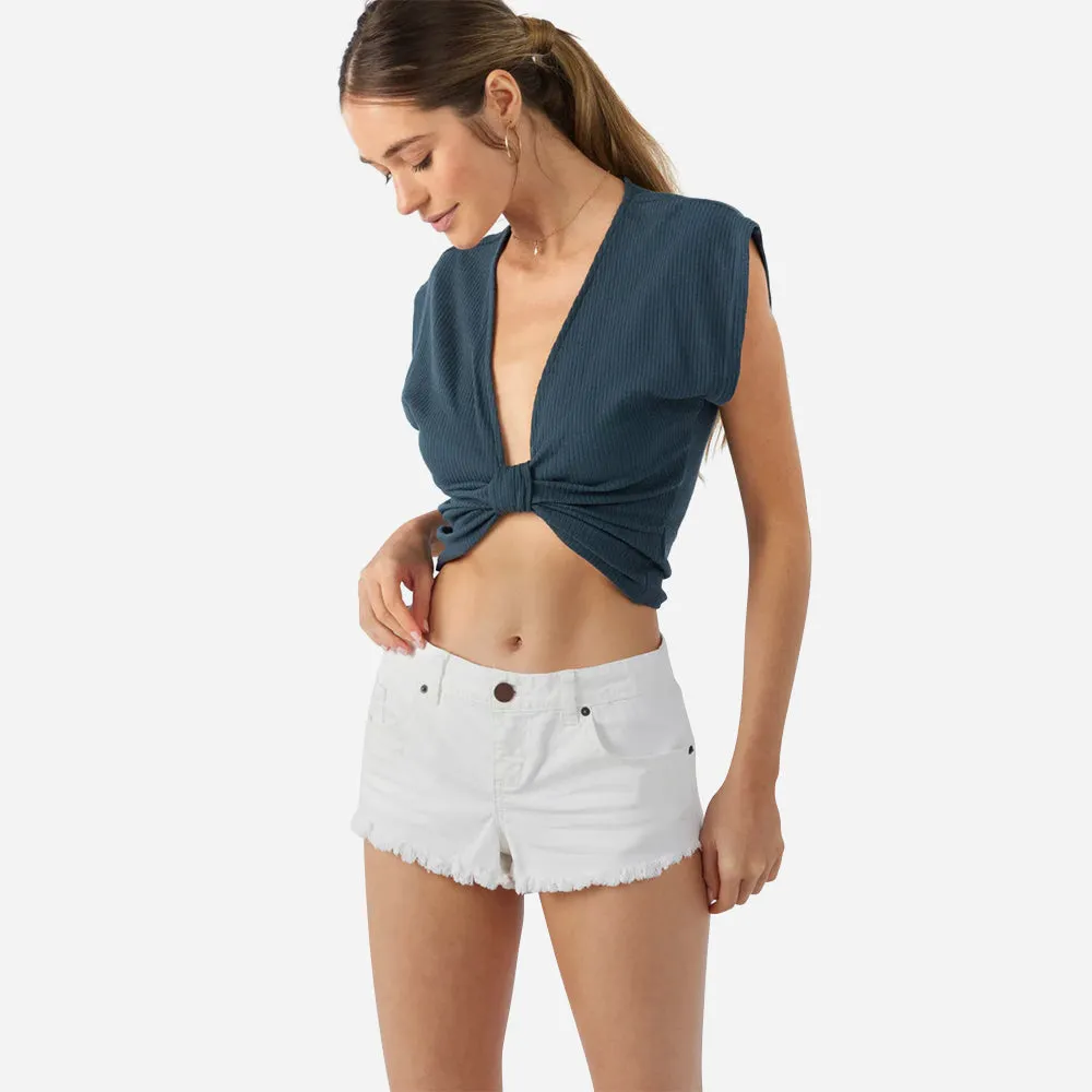 Áo Crop-Top Nữ O'Neill Hayden Knit - Xanh Navy