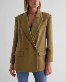 Oversized Boyfriend Blazer in Moss Khaki