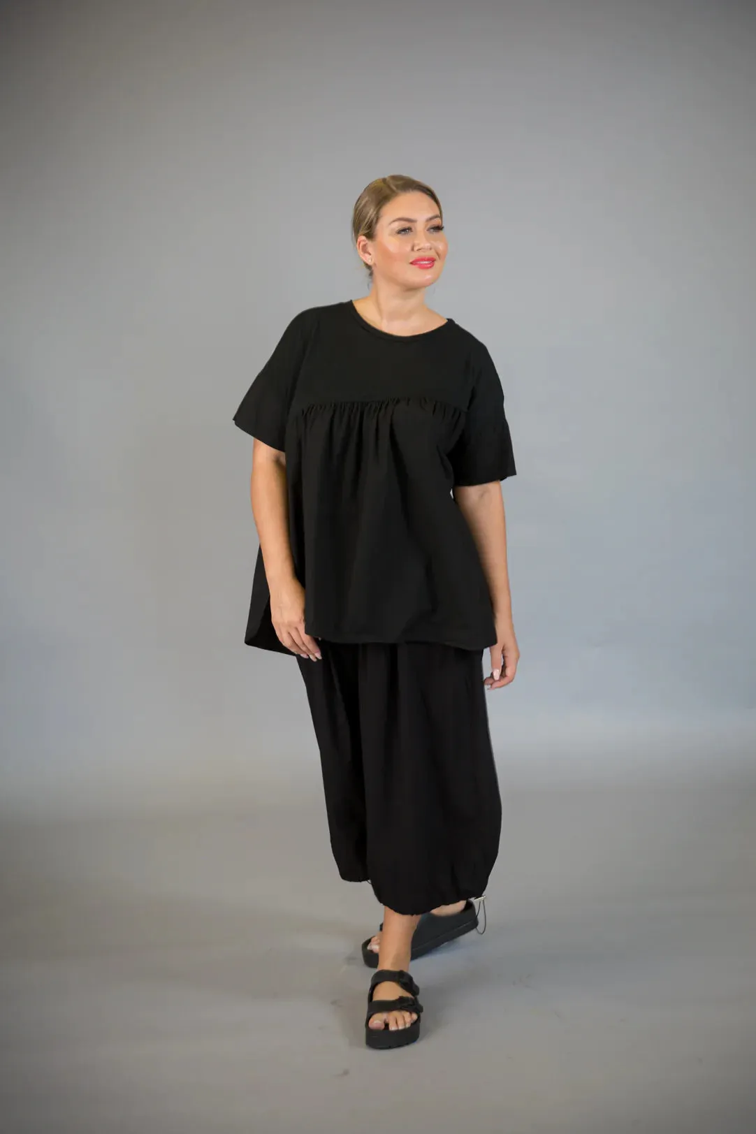 Paolo Tricot, MD3910 Wide Cotton Crop Pant