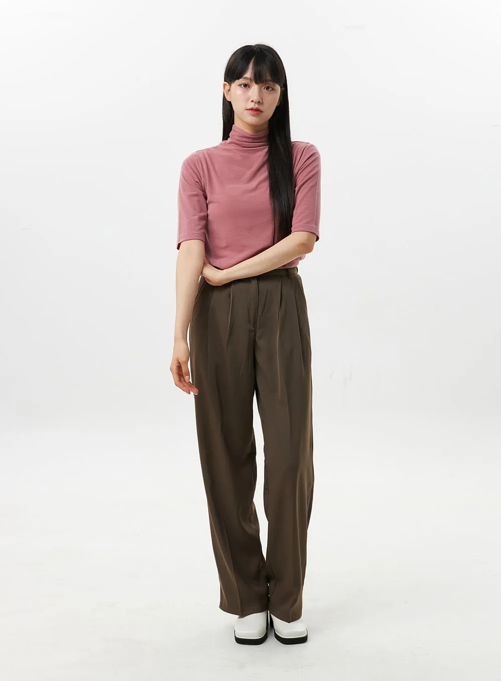 Pintuck Wide Fit Pants OS309