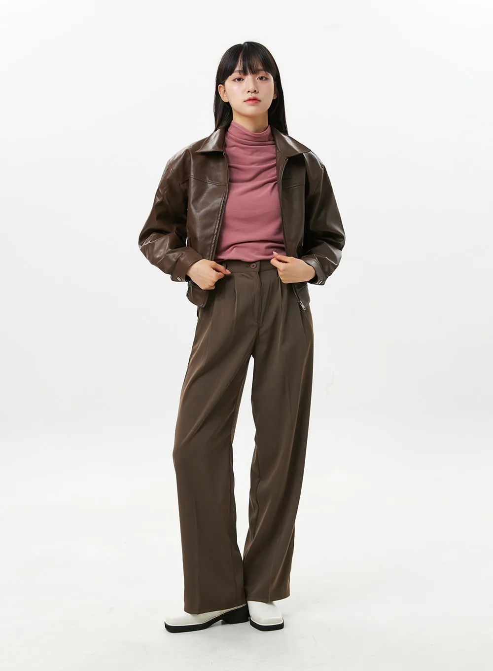 Pintuck Wide Fit Pants OS309