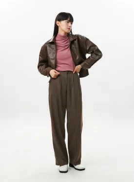 Pintuck Wide Fit Pants OS309