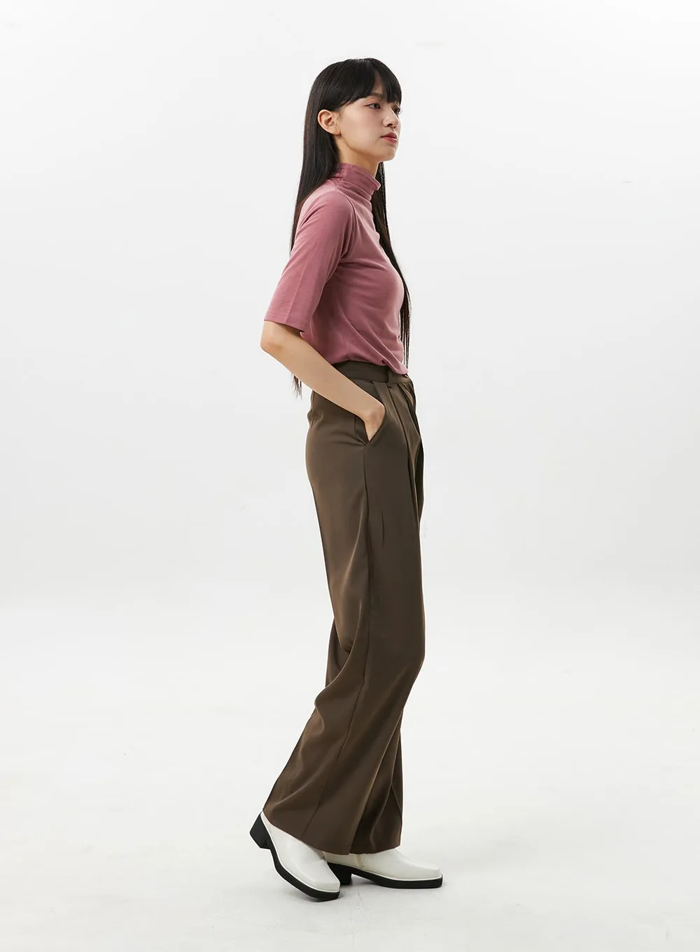 Pintuck Wide Fit Pants OS309
