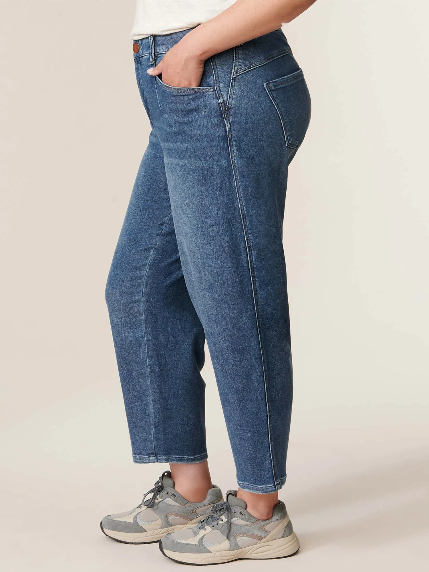 "Ab"solution® Plus Skyrise Barrel Leg Blue Jean