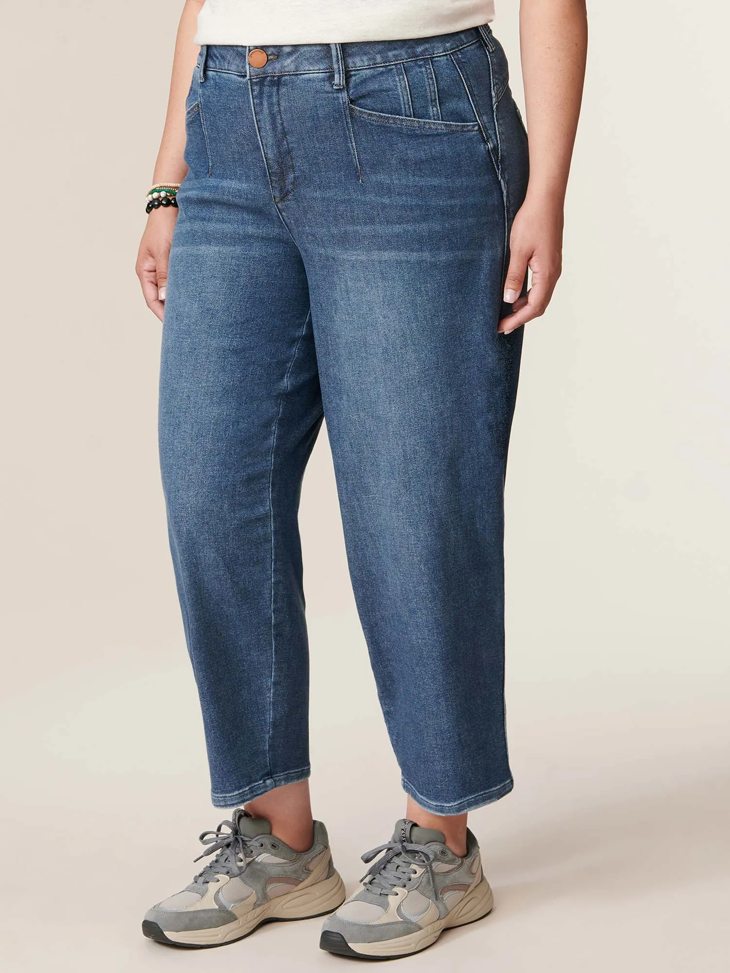 "Ab"solution® Plus Skyrise Barrel Leg Blue Jean