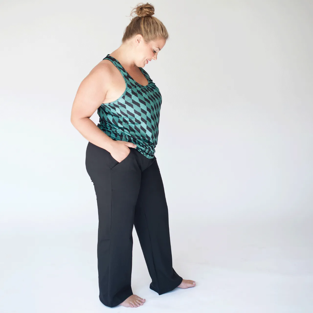 Regular Gray Om Relaxed Yoga Pants