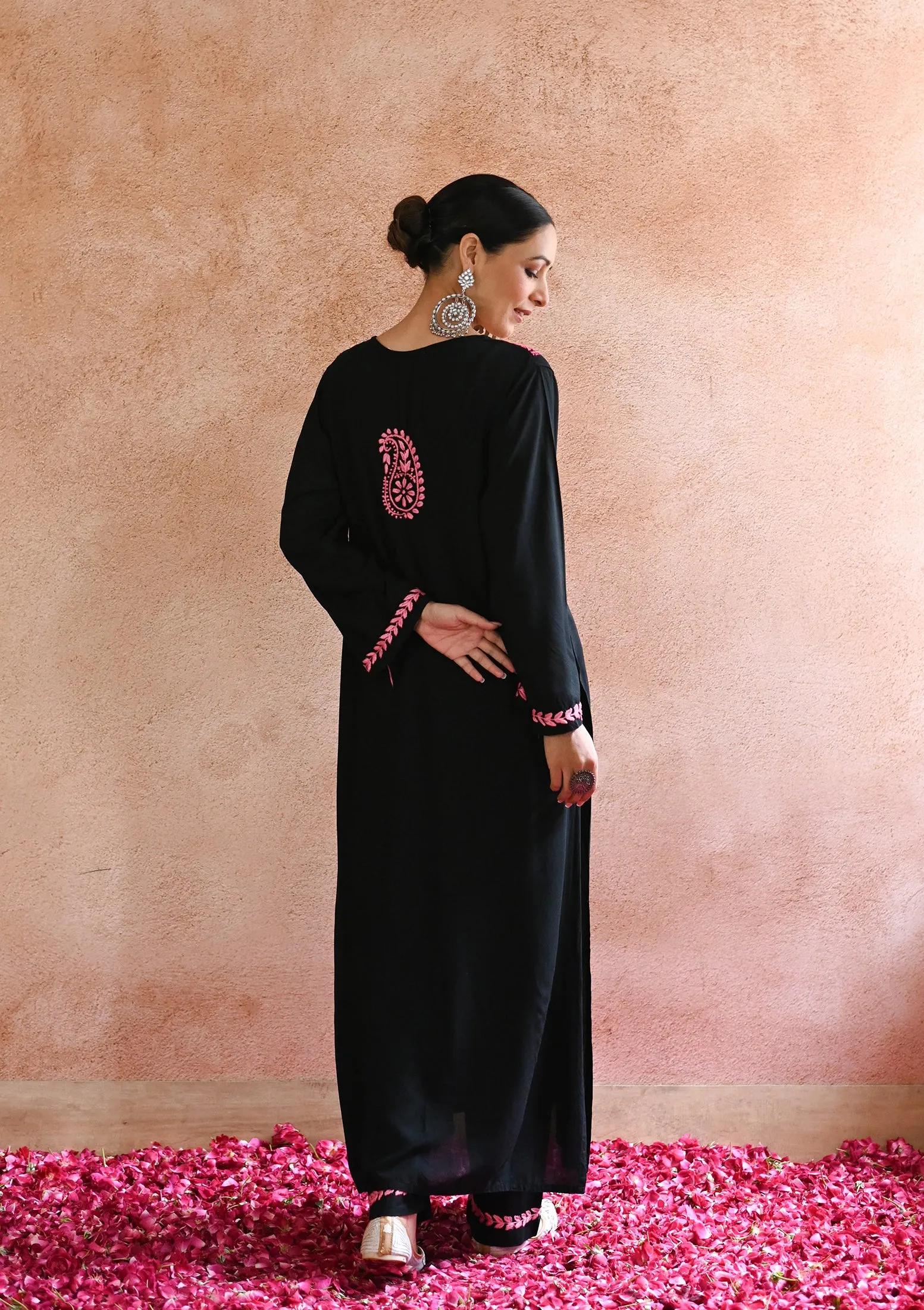 Rubaab Chikankari Rayon Straight Kurta Set