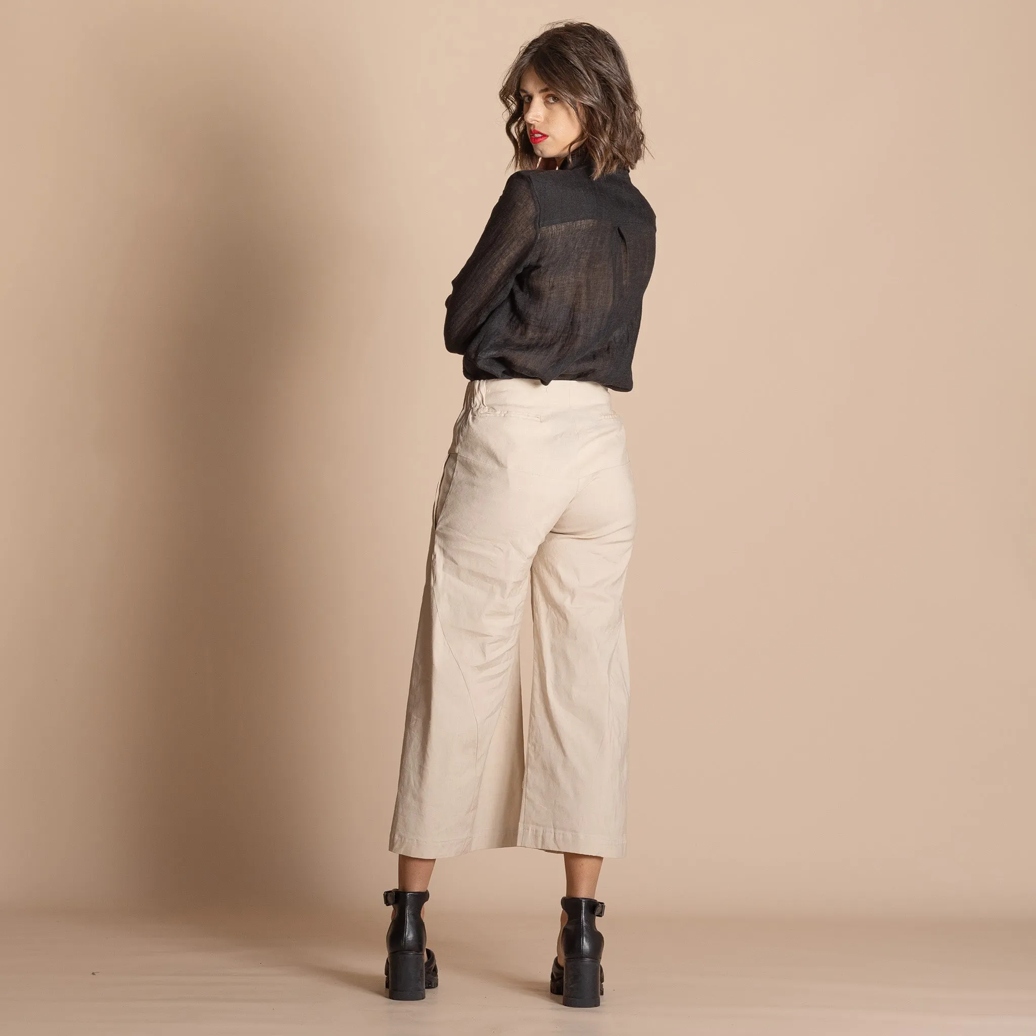 stretch linen flynn pant