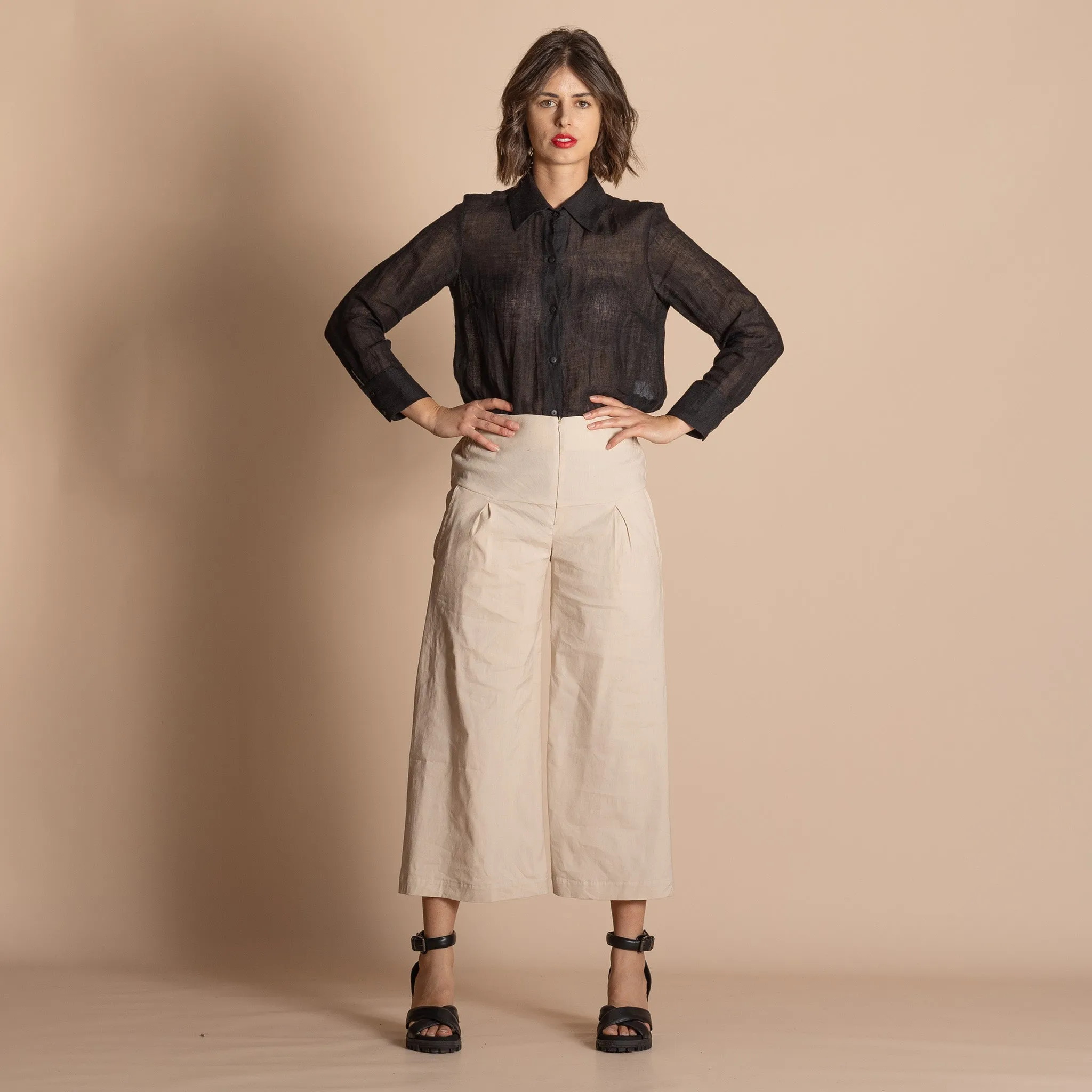 stretch linen flynn pant