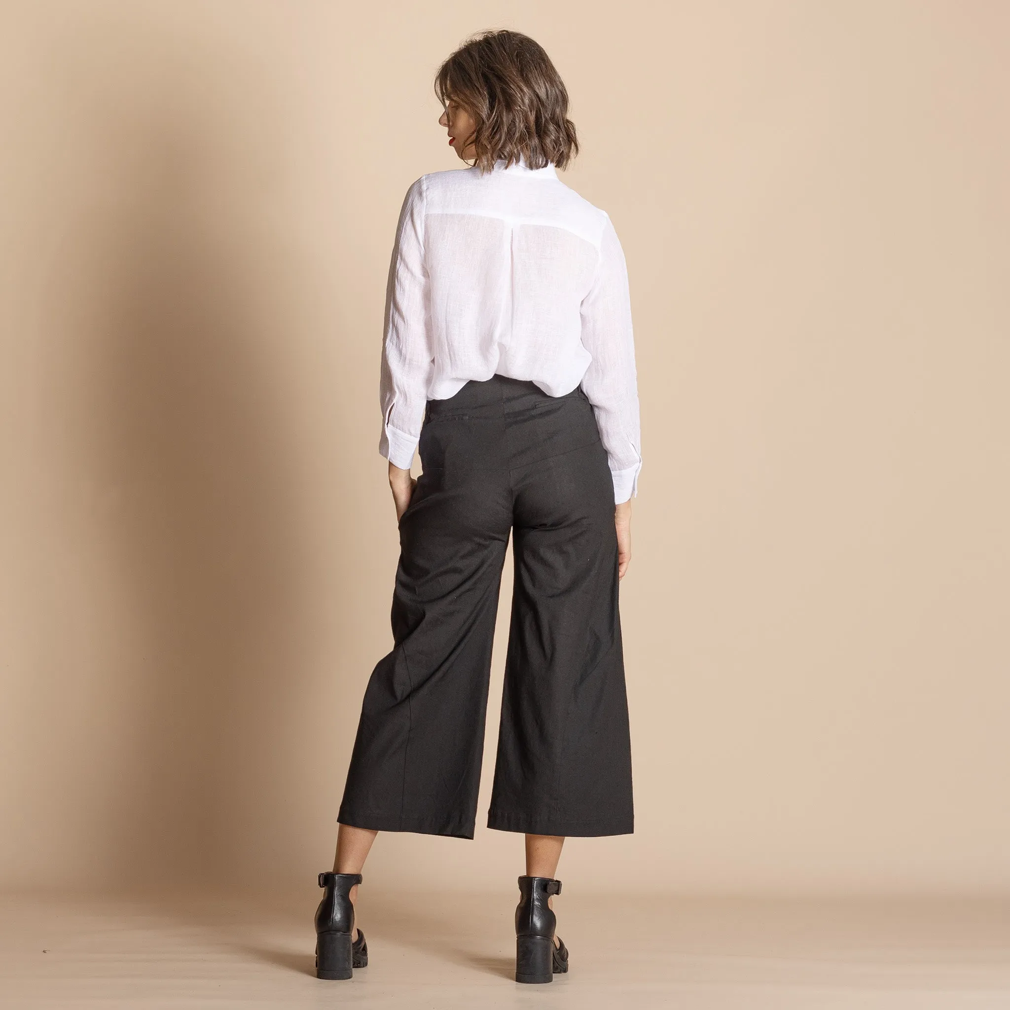 stretch linen flynn pant