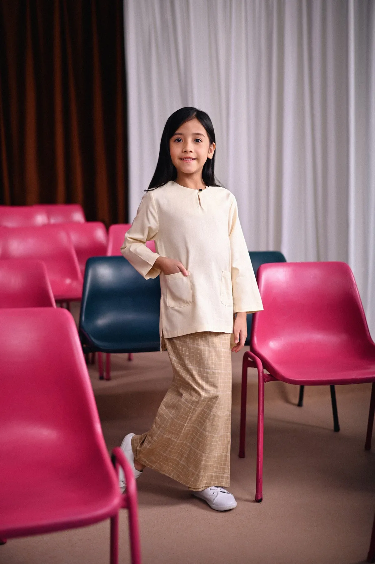 The Dulu Kita Folded Skirt - Kita Khaki Checked