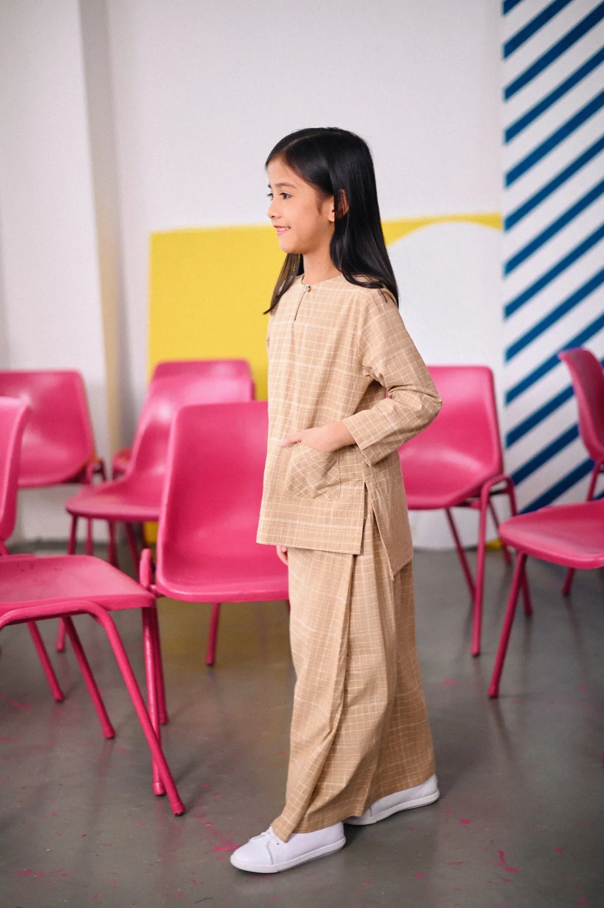 The Dulu Kita Folded Skirt - Kita Khaki Checked