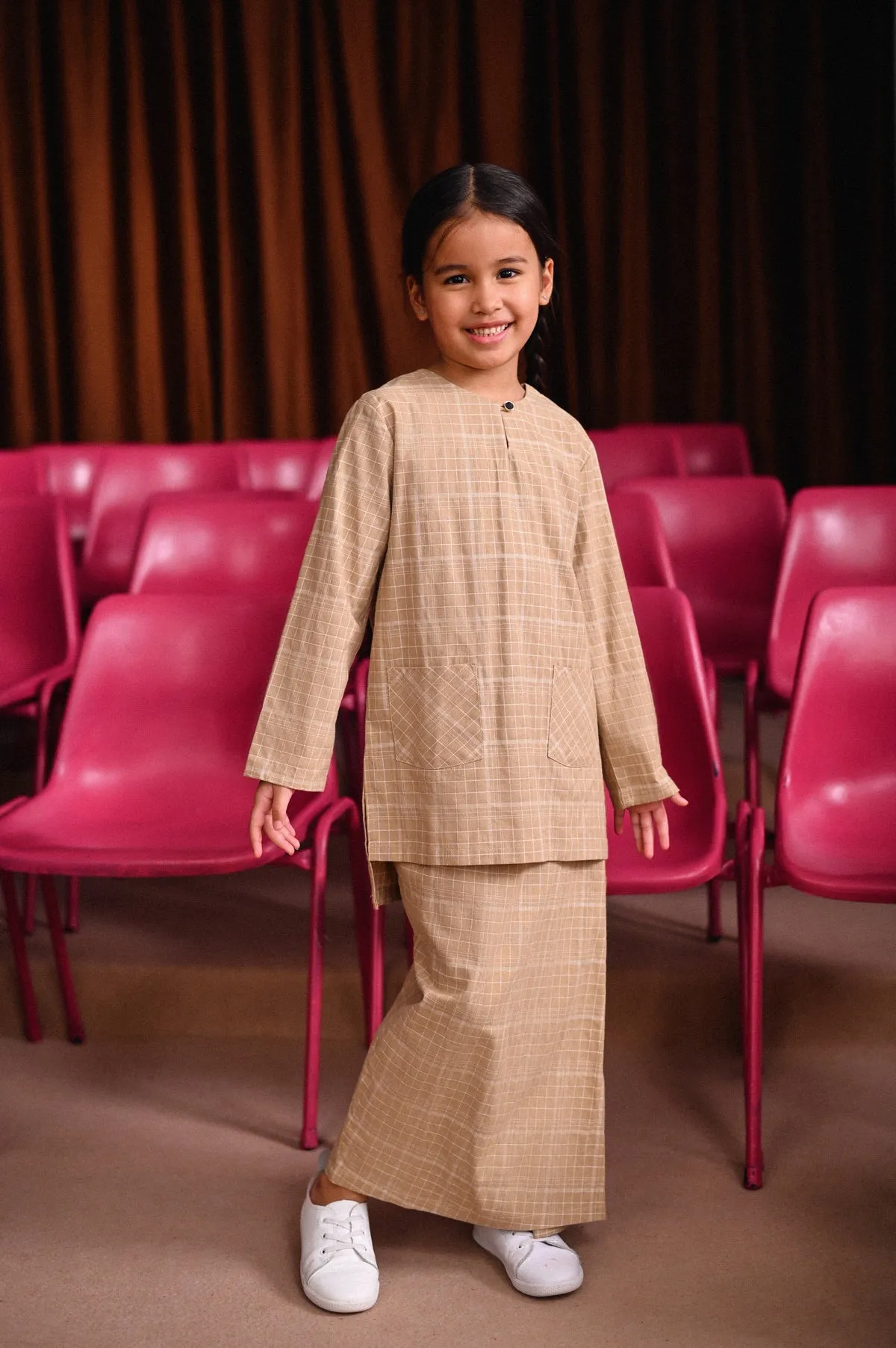 The Dulu Kita Folded Skirt - Kita Khaki Checked