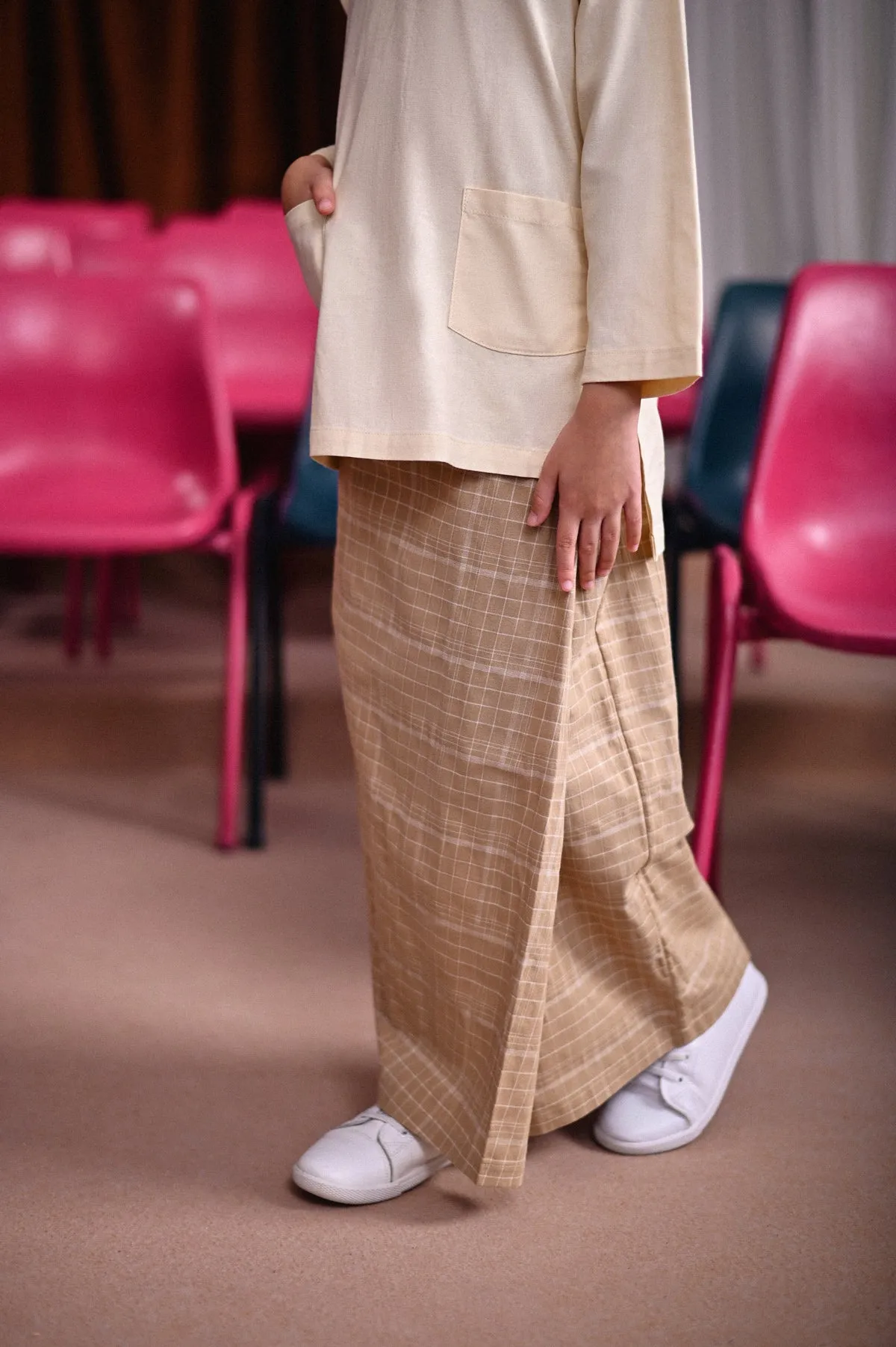 The Dulu Kita Folded Skirt - Kita Khaki Checked
