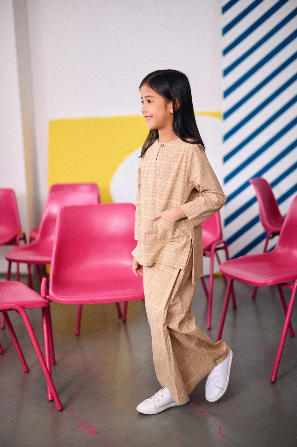 The Dulu Kita Folded Skirt - Kita Khaki Checked