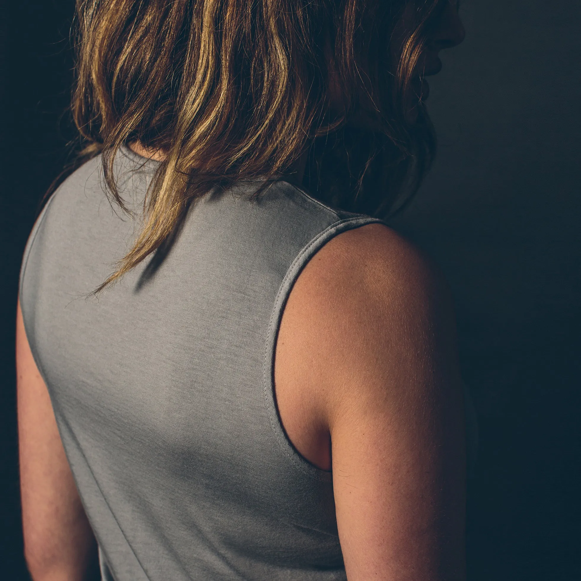 The Elle Tank in Heather Grey