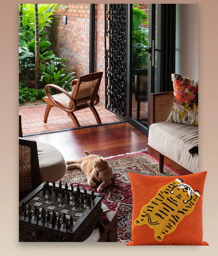 Tiger Patterned Pillow