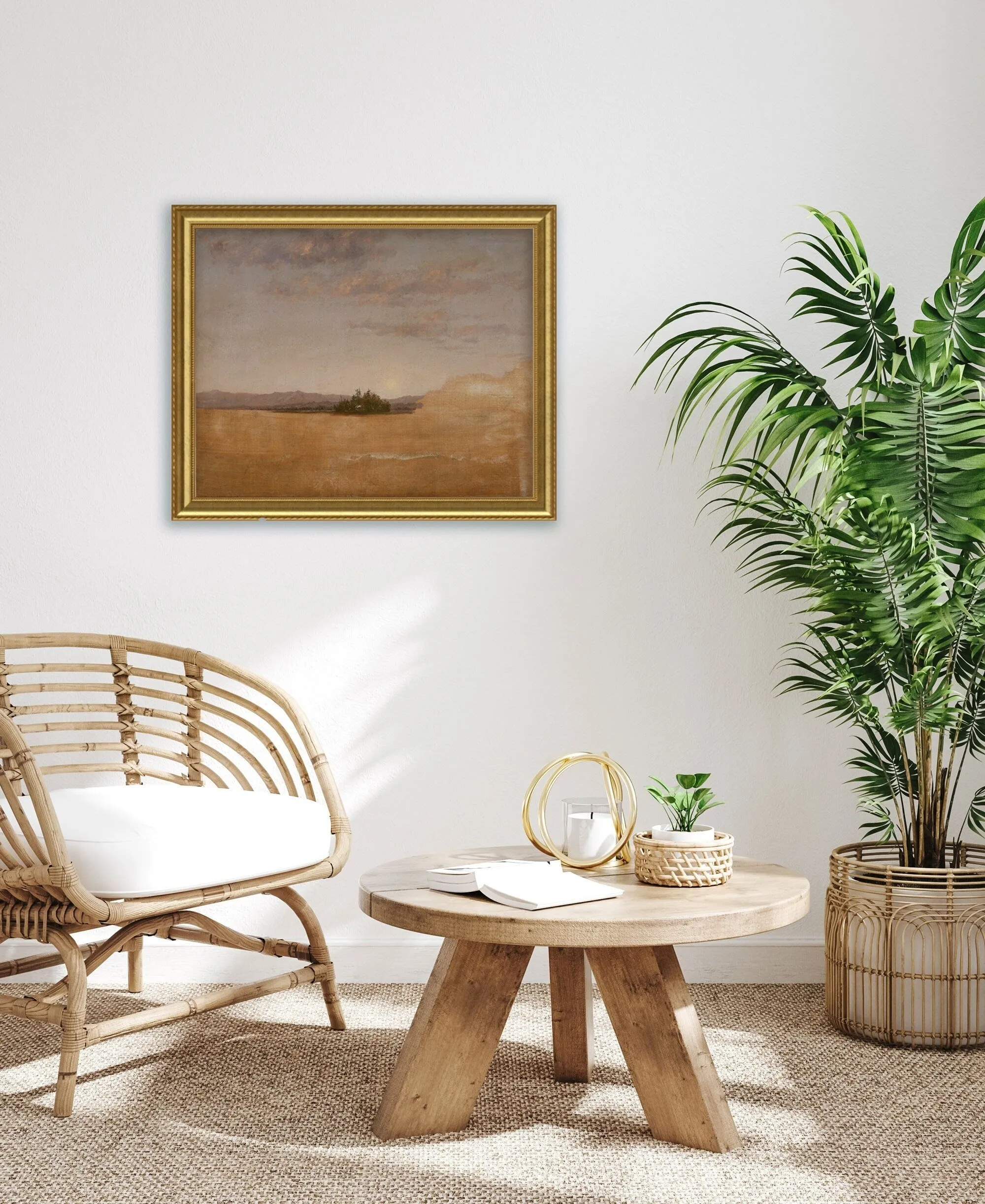 Vintage Landscape Field Wall Art Print