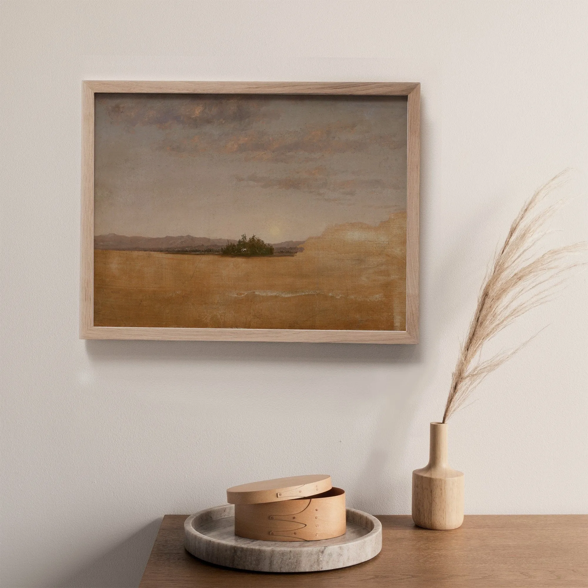 Vintage Landscape Field Wall Art Print