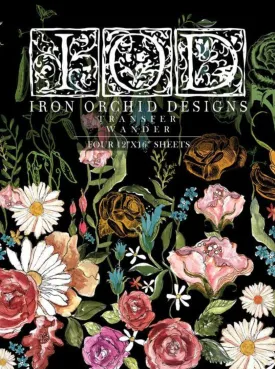 Wander IOD Transfer Iron orchid design