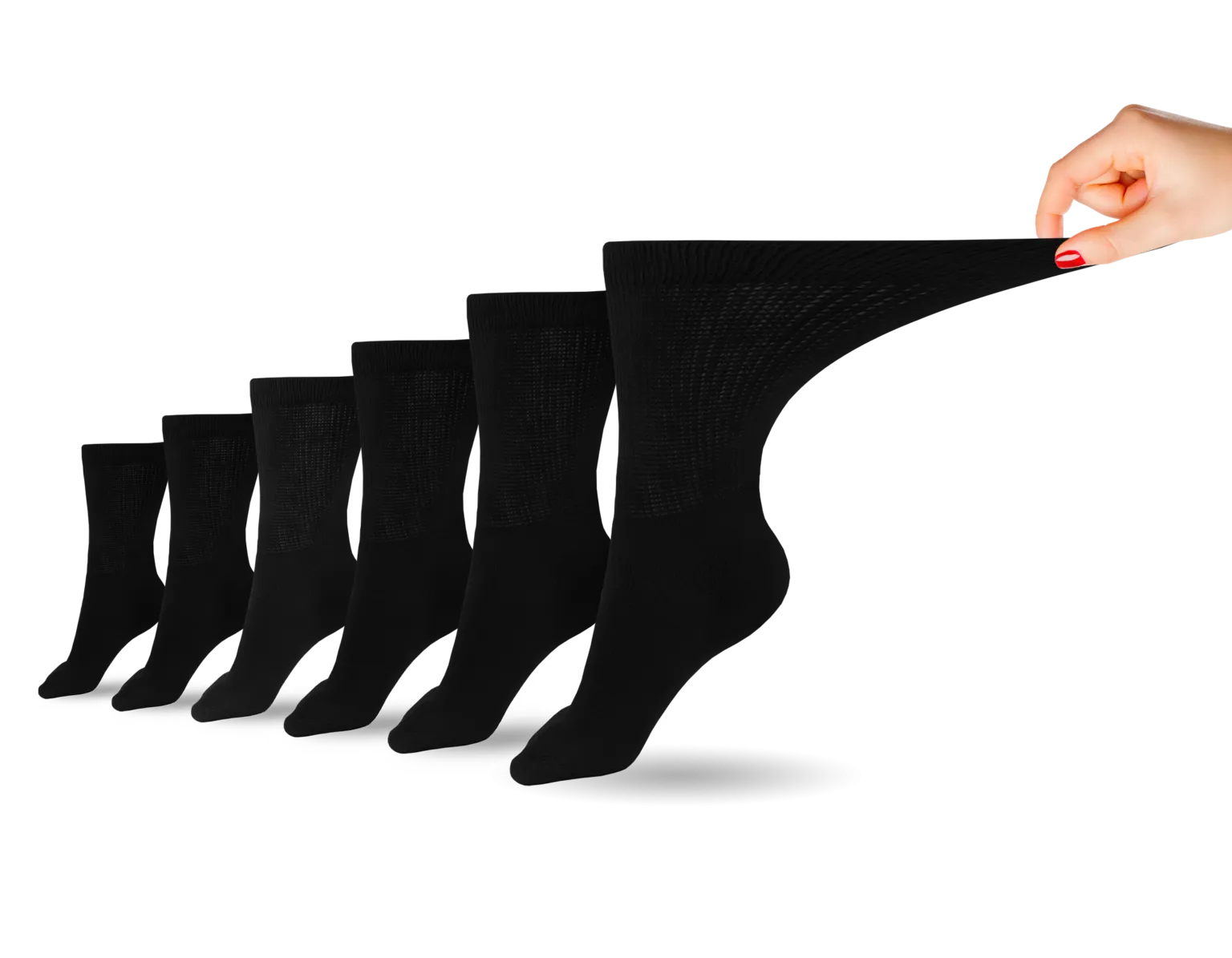 Women's Cotton Diabetic Crew Socks (6 Pair)