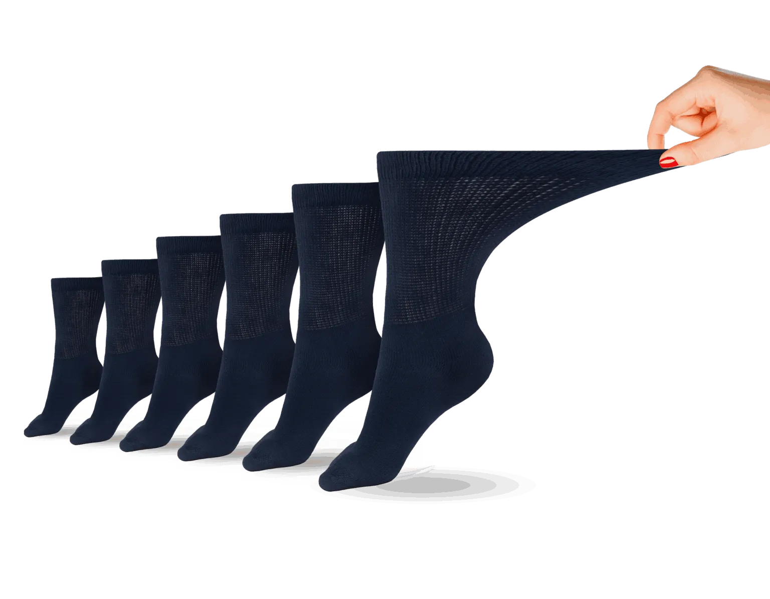 Women's Cotton Diabetic Crew Socks (6 Pair)
