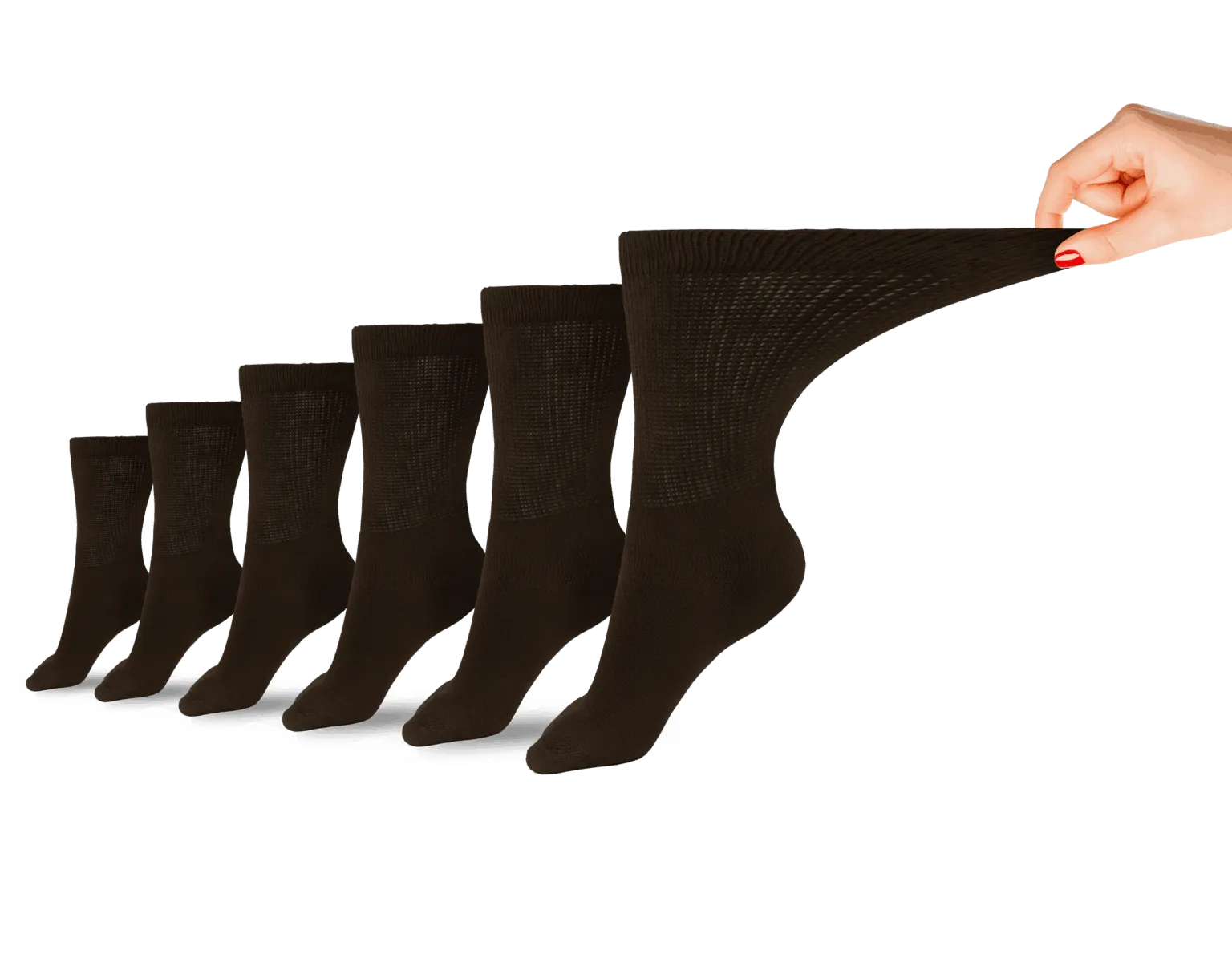 Women's Cotton Diabetic Crew Socks (6 Pair)